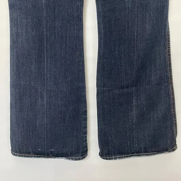 7 For All Mankind Womens 30 A Pocket Bootcut Flare Denim Jeans Low Rise USA Made - Picture 5 of 16